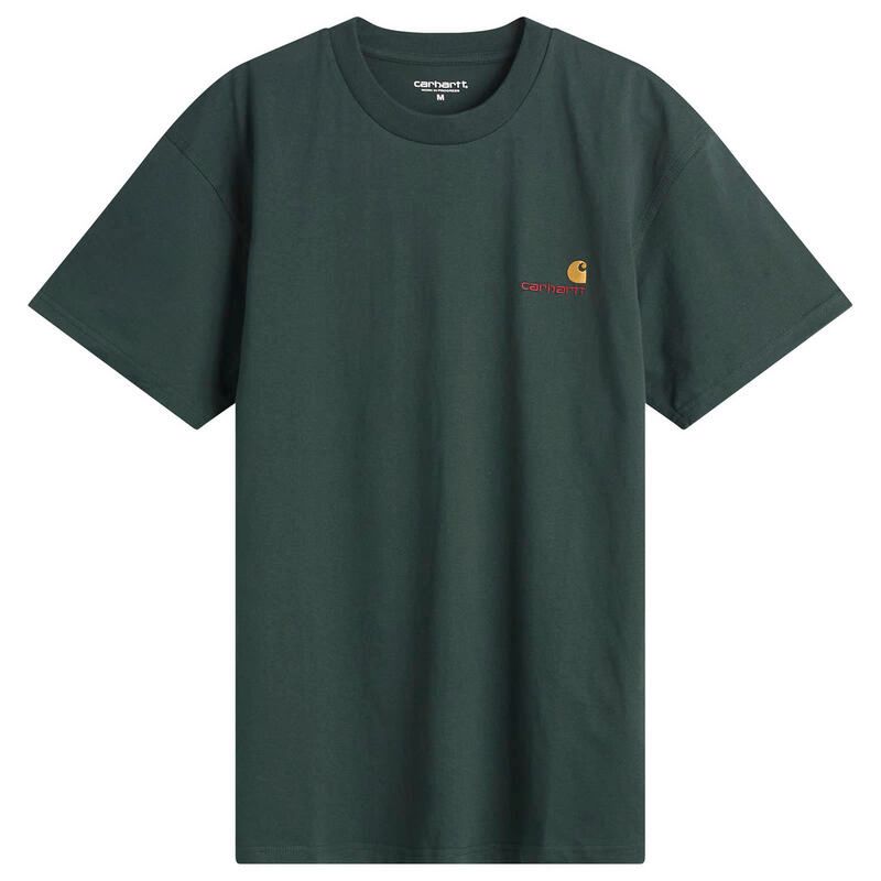 カーハート メンズ トップス Tシャツ Carhartt WIP American ScriptShirt Kale Green グリーン