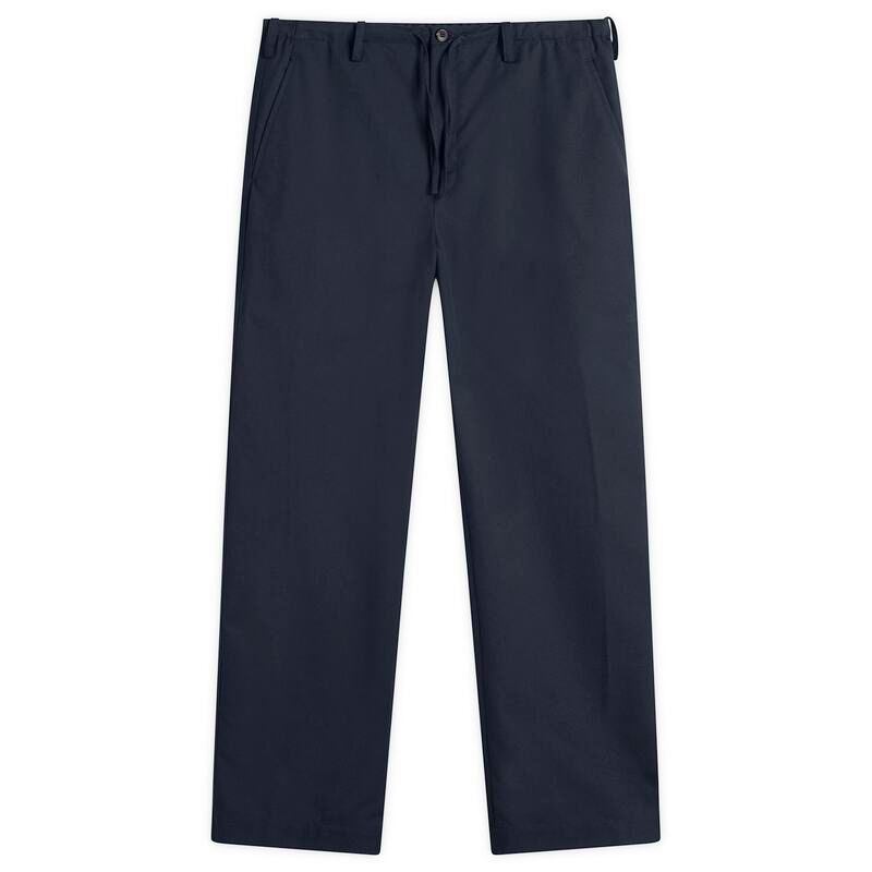 ドリス・ヴァン・ノッテン メンズ ボトムス カジュアルパンツ ウール コットン Dries Vanoten Cotton Wool Trouser Navy ネイビー