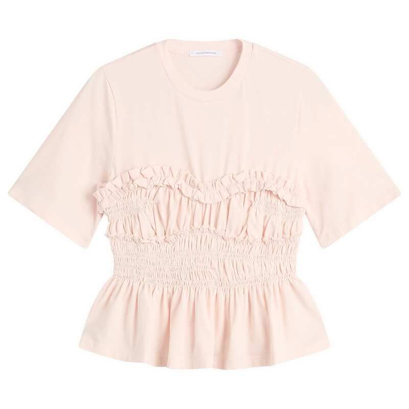 セシリエバンセン レディース トップス Tシャツ Cecilie Bahnsen Vilde TShirt Light Pink ピンク