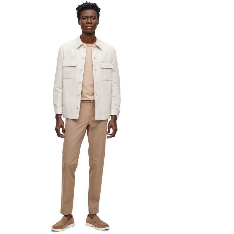 ボス メンズ ボトムス カジュアルパンツ コットン Boss Mens HBB Kato Sustainable Organicotton Trousers Open Beige ベージュ