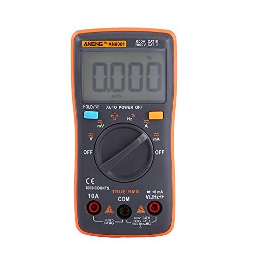 Akozon ANENGデジタルマルチメータオートレンジ、AN8001 True-RMSデジタルマルチメータAC DC電圧電流計電流/オームメータ/ダイオード/シャットダウン、周波数およびデューティサイクル測定 - LCDディスプレイ-600 ecd06a10