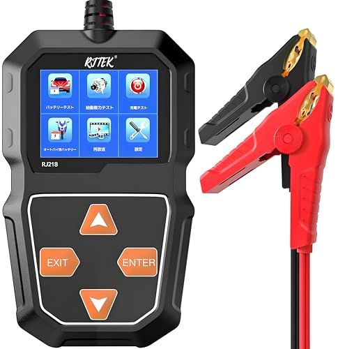 RJTEK バッテリーテスター 6V/12V 多機能バッテリーチェッカー バッテリー診断機(CCA値 抵抗値 負荷 電圧) 自動車用 日本語取扱書付き(沖縄・離島の方発送不可）) 54980a91