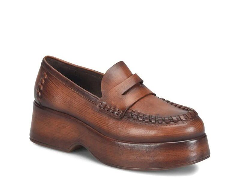 コークイーズ レディース シューズ スリッポン・ローファー プラットフォーム ローファー KorkEase Pixie Platform Penny Loafer Dark Brown ブラウン
