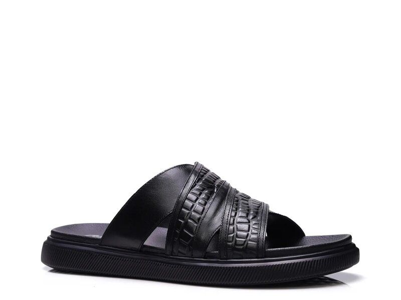 カルロスサンタナ メンズ シューズ サンダル Carlos by Carlos Santana Rhythm Sandal Black Leather ブラック