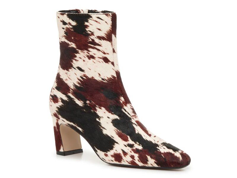 スティーブ マデン レディース シューズ ブーツ・レインブーツ Steve Madden Willa Bootie BrownWhite Cow Print Calf Hair Leather ホワイト