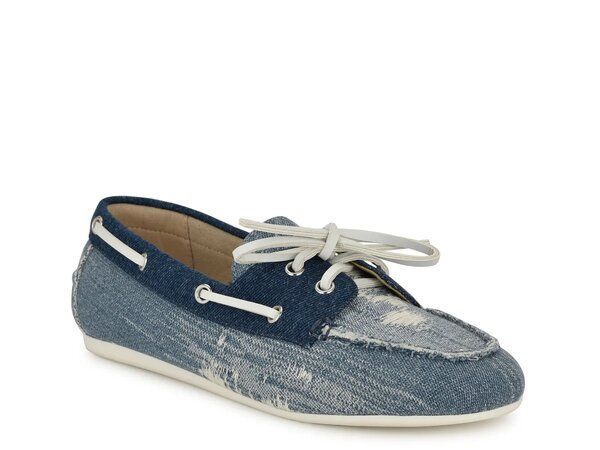 ナインウェスト レディース シューズ デッキシューズ Nine West Yacht Boat Shoe Denim Blue デニム