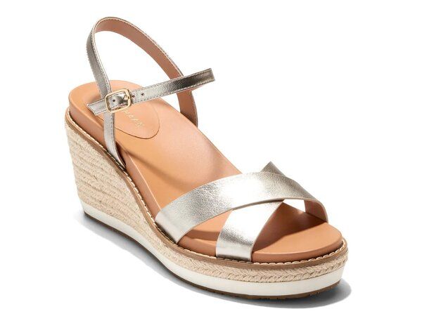 コールハーン レディース シューズ サンダル Cole Haan Silvee Wedge Sandal Gold Metallic ゴールド