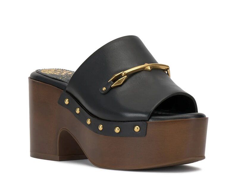 ヴィンスカムート レディース シューズ サンダル プラットフォーム Vince Camuto Efellan Platform Sandal Black Leather ブラック