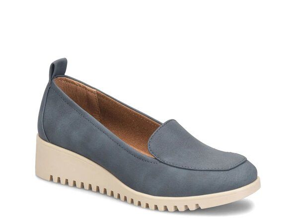 ユーロソフト レディース シューズ スリッポン・ローファー Eurosoft Dawn Wedge Loafer Navy ネイビー