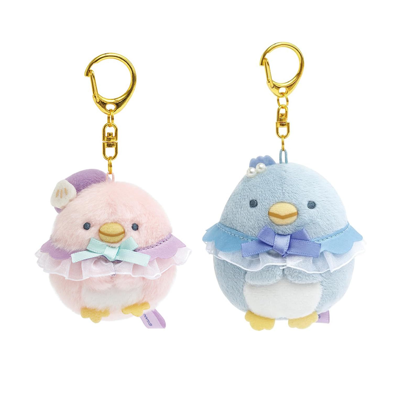 サンエックス すみっコぐらし ぶらさげぬいぐるみ ぺんぎんヒナ&ぺんぎん(本物)セット バッグチャーム ぬいチャーム 通学カバンに キーホルダー かわいい