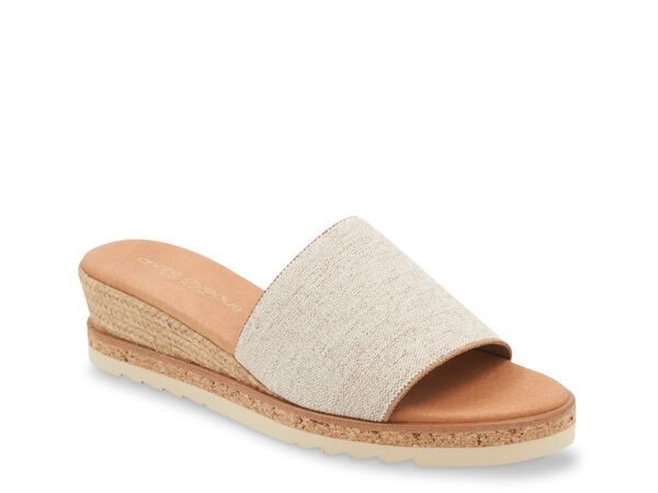 アンドレア アース レディース シューズ サンダル Andre Assous Nessie Wedge Sandal Beige Linen ベージュ
