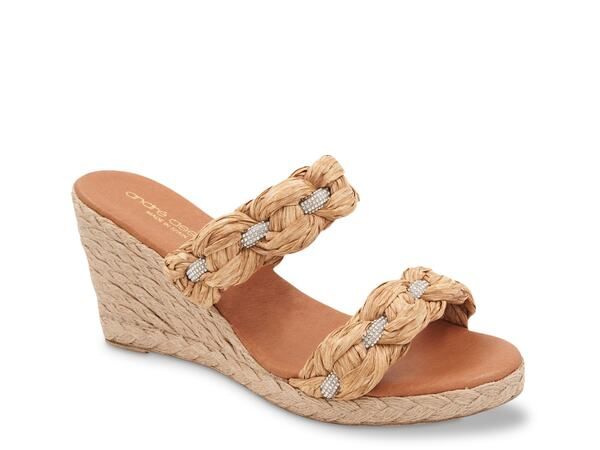 アンドレア アース レディース シューズ サンダル Andre Assous Nolita Wedge Sandal Natural