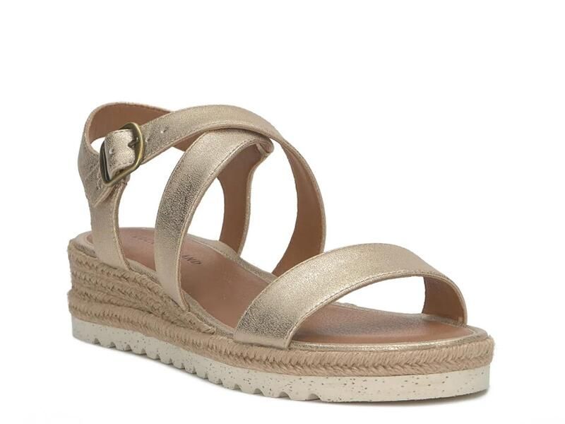 ラッキーブランド レディース シューズ サンダル Lucky Brand Trianna Wedge Sandal Platino Gold ゴールド