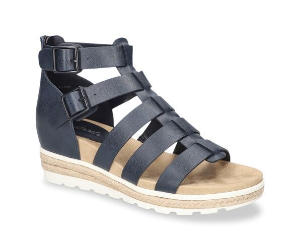 イージーストリート レディース シューズ サンダル Easy Street Simone Gladiator Sandal Navy ネイビー