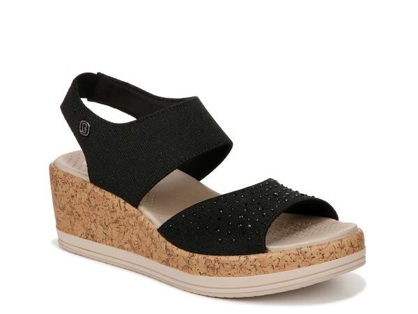 ビジーズ レディース シューズ サンダル BZees Reveal Bright Wedge Sandal Black ブラック
