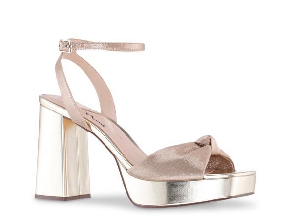 ニナ レディース シューズ サンダル プラットフォーム Nina Seline Platform Sandal Gold Metallic ゴールド