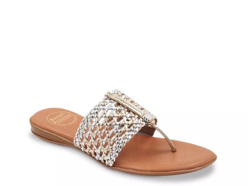 アンドレアース レディース シューズ サンダル Andre Assous Nice Wedge Sandal SilverChampagne シャンパン
