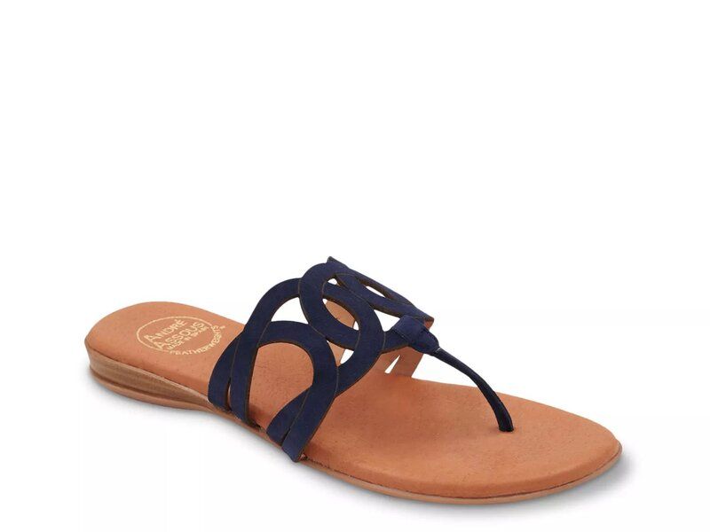アンドレアース レディース シューズ サンダル Andre Assous Nature Sandal Navy Suede ネイビー