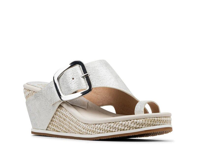 ドナルドプリネール レディース シューズ サンダル Donald Pliner Gyer Wedge Sandal Silver Metallic シルバー 25,404円