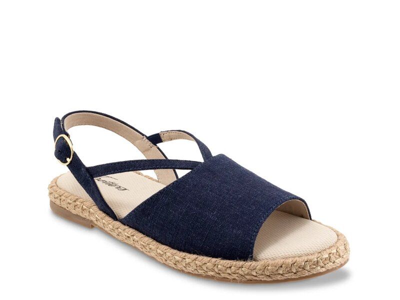 トロッターズ レディース シューズ サンダル Trotters Pepper Sandal Navy Fabric ネイビー