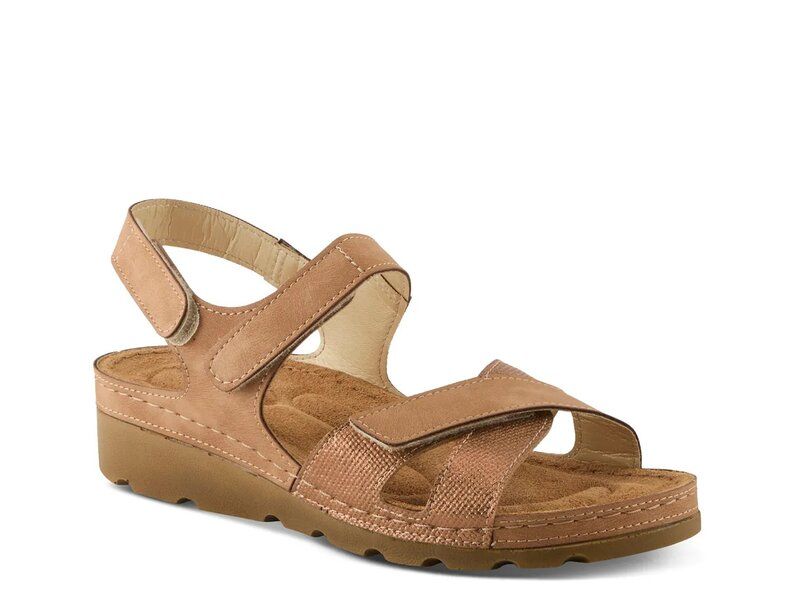 フレクサス レディース シューズ サンダル Flexus Orwell Wedge Sandal Cognac