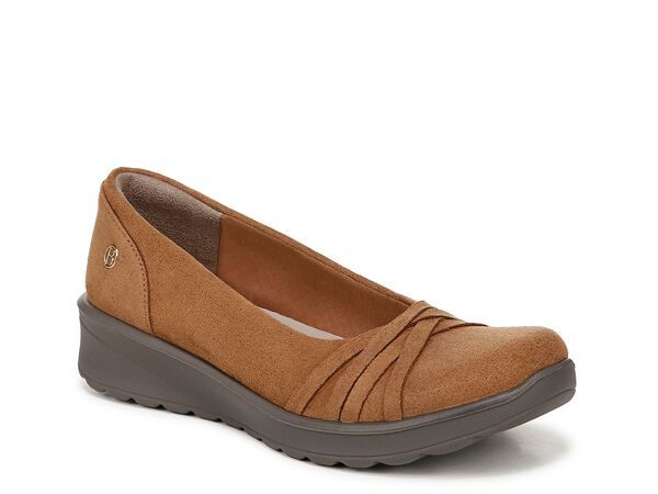 ビジーズ レディース シューズ スリッポン・ローファー BZees Goody Wedge SlipOn Brown ブラウン
