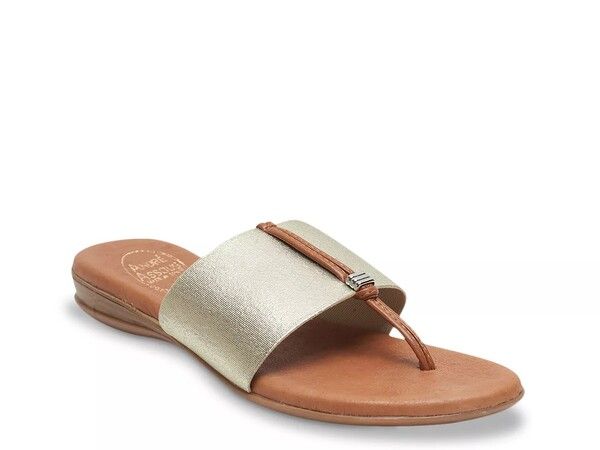 アンドレア アース レディース シューズ サンダル Andre Assous Nice Wedge Sandal Gold Metallic ゴールド