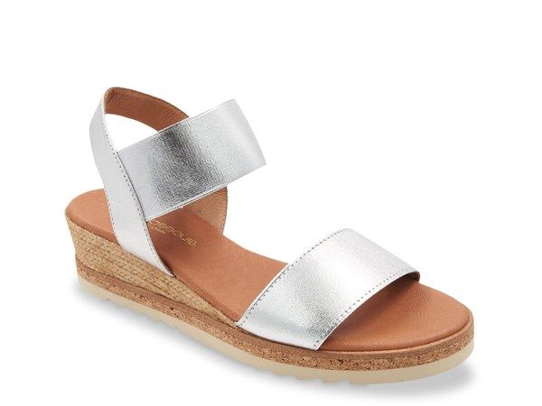 アンドレア アース レディース シューズ サンダル Andre Assous Neveah Wedge Sandal Silver Metallic シルバー