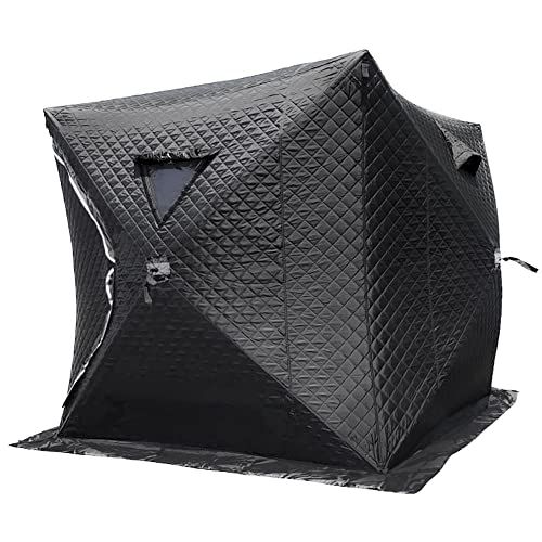 ☆新品☆SELENEFF サウナテント ポップアップテント 1-4人用 煙突口付き アウトドア 氷釣り 自宅 サウナ 簡単設置 防水 防寒 ワンタッチ キャンプ キューブ 防災 dc28035a