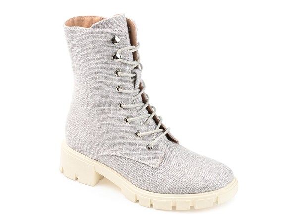 ジュルネ コレクション レディース シューズ ブーツ・レインブーツ Journee Collection Madelynn Combat Boot Grey グレー
