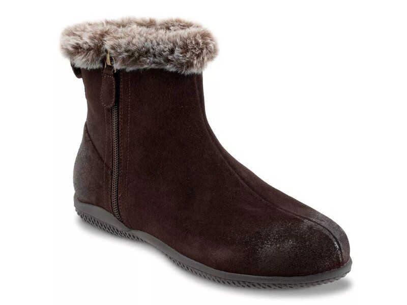 ソフトウォーク レディース シューズ ブーツ・レインブーツ Softwalk Helena Bootie Dark Brown Suede ブラウン