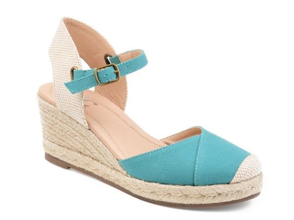 ジュルネ コレクション レディース シューズ サンダル Journee Collection Ashlyn Espadrille Wedge Sandal Turquoise ターコイズ