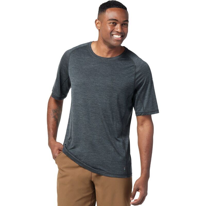 スマートウール メンズ トップス シャツ 半袖 Smartwool Merino Sport 120 ShortSleeve Shirt Mens Charcoal Heather チャコール