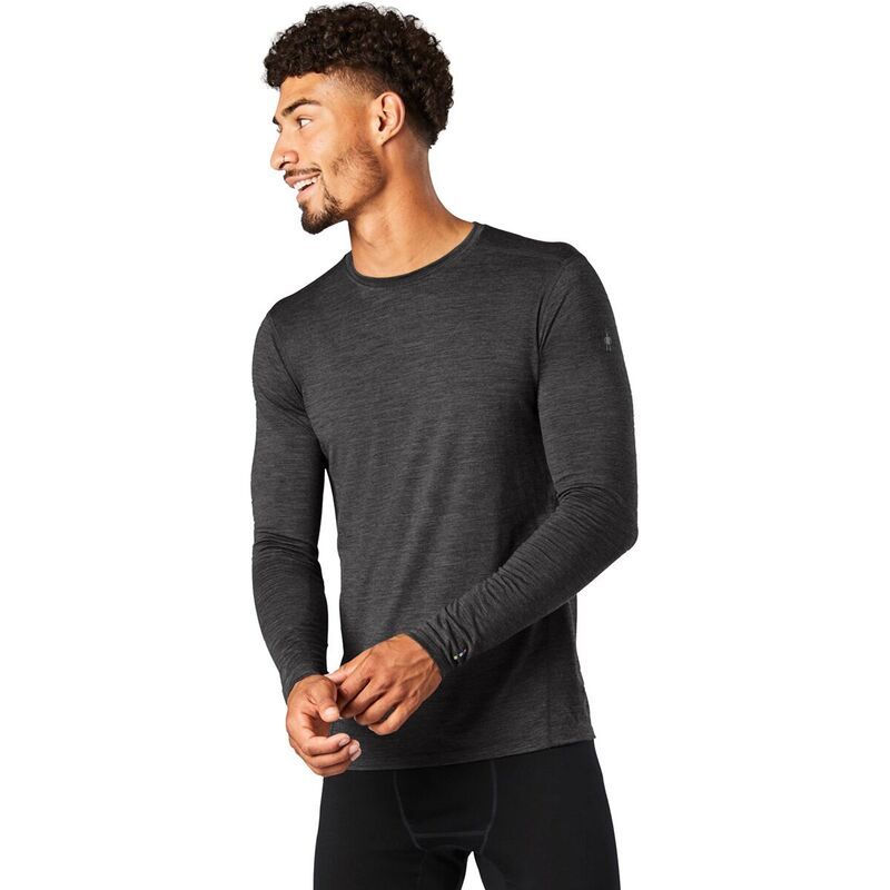 スマートウール メンズ トップス Tシャツ Smartwool Classic AllSeason Merino Base Layer Mens Iron Heather ヘザー