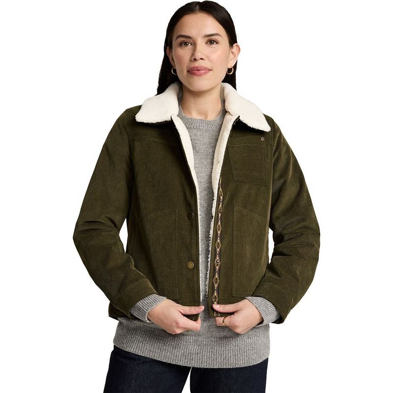 ペンドルトン レディース アウター ジャケット・ブルゾン コーデュロイ Pendleton Wind River Corduroy Trucker Womens Dark Olive オリーブ