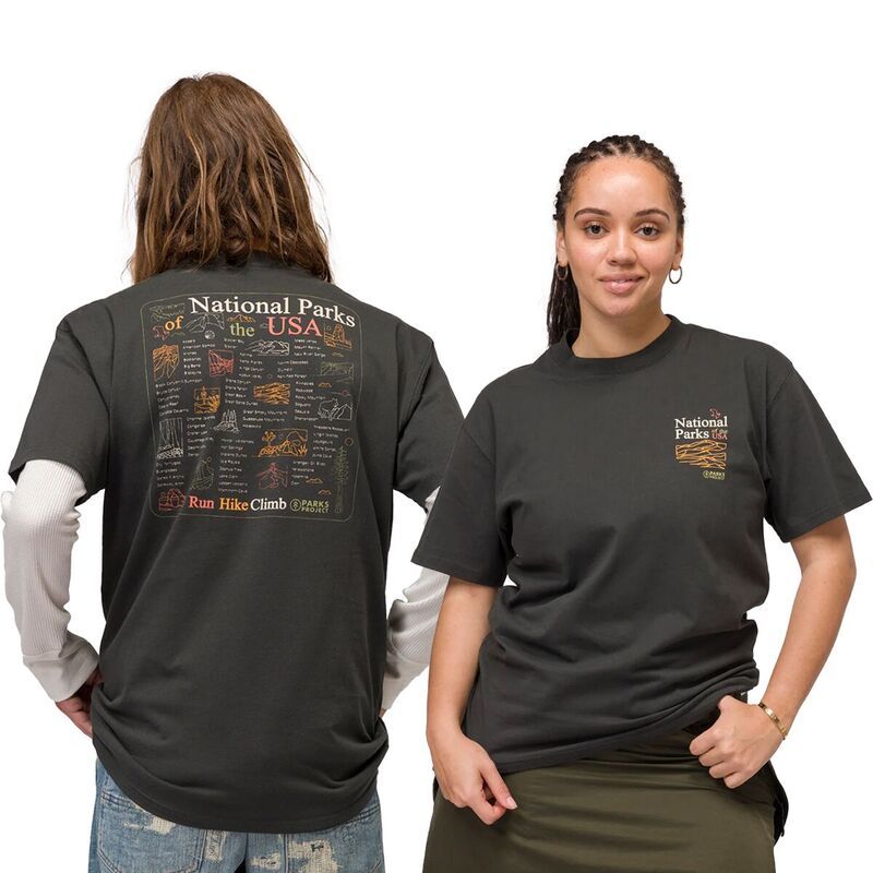 パークスプロジェクト メンズ トップス Tシャツ Parks Project NP Outline Checklist TShirt Vintage Black ブラック