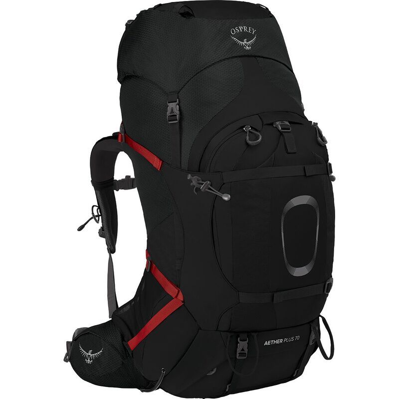 オスプレーパック メンズ バッグ バックパック・リュックサック プラスサイズ Osprey Packs Aether Plus 70L Backpack Black ブラック