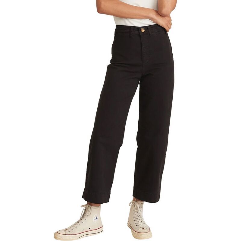 マリーン レイヤー レディース ボトムス カジュアルパンツ ワイドレッグ Marine Layer Bridget Wide Leg Front Pocket Cropant Womens Faded Black ブラック