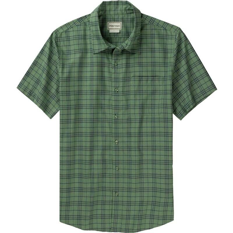 マーモット メンズ トップス シャツ 半袖 Marmot AirExchange Novelty ShortSleeve Shirt Mens Agate GreenThunderhead グリーン