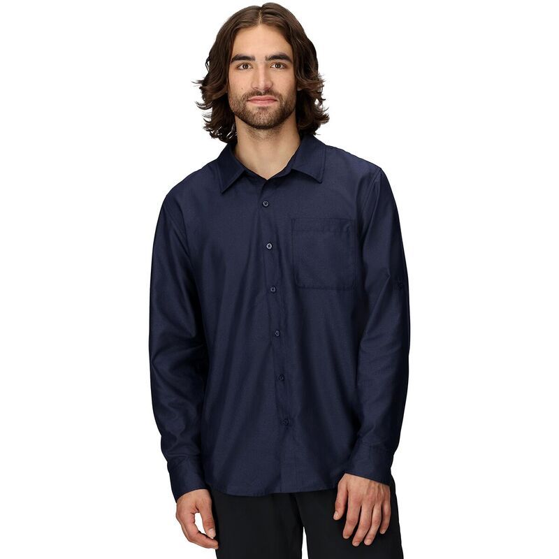 マーモット メンズ トップス シャツ 長袖 Marmot AirExchange LongSleeve Shirt Mens Arctic Navy ネイビー