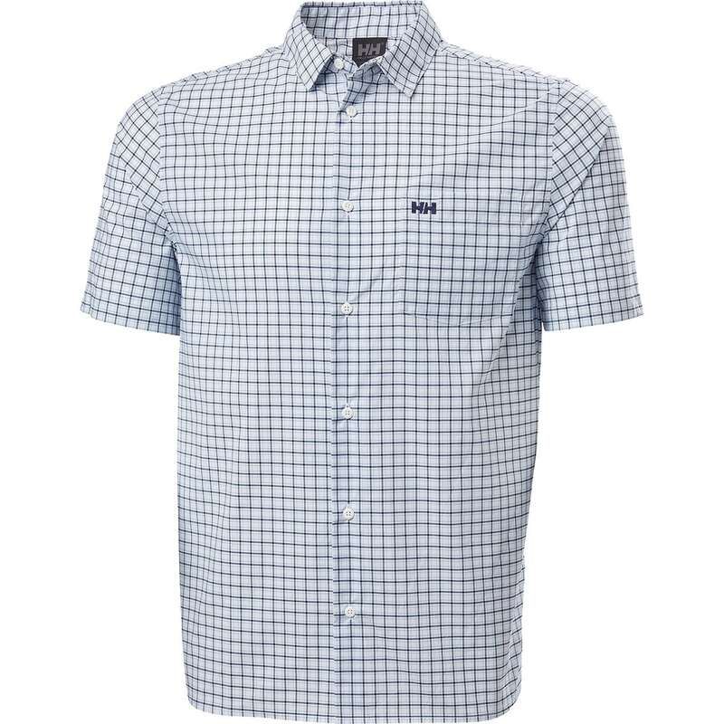 ヘリーハンセン メンズ トップス シャツ 半袖 Helly Hansen Fjord QD 20 ShortSleeve Shirt Mens White Plaid ホワイト