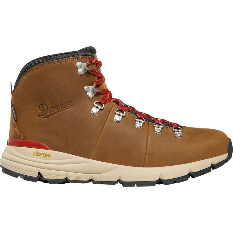 ダナー メンズ シューズ ブーツ・レインブーツ Danner Mountain 600 Leaf GTX Hiking Boot Mens Grizzly BrownRhodo Red レッド