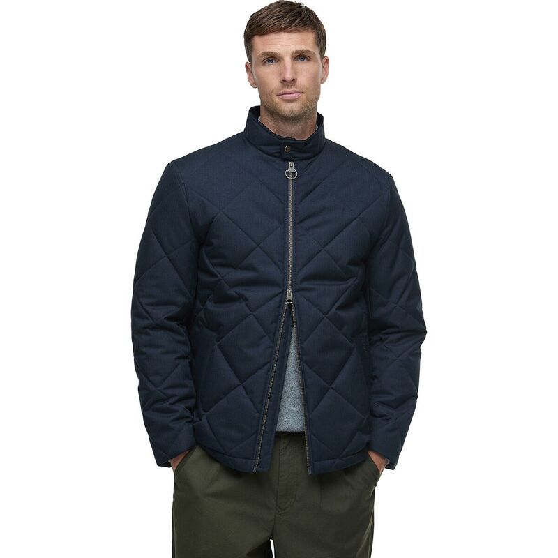 バブアー メンズ アウター ジャケット・ブルゾン キルティング Barbour City Harrington Quilted Jacket Mens Navy ネイビー