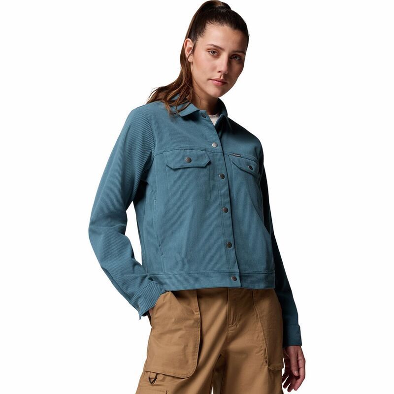 コロンビア レディース アウター ジャケット・ブルゾン コーデュロイ シャツ ジャケット Columbia Blue Point Creek Short Corduroy Shirt Jacket Womens Everblue ブルー