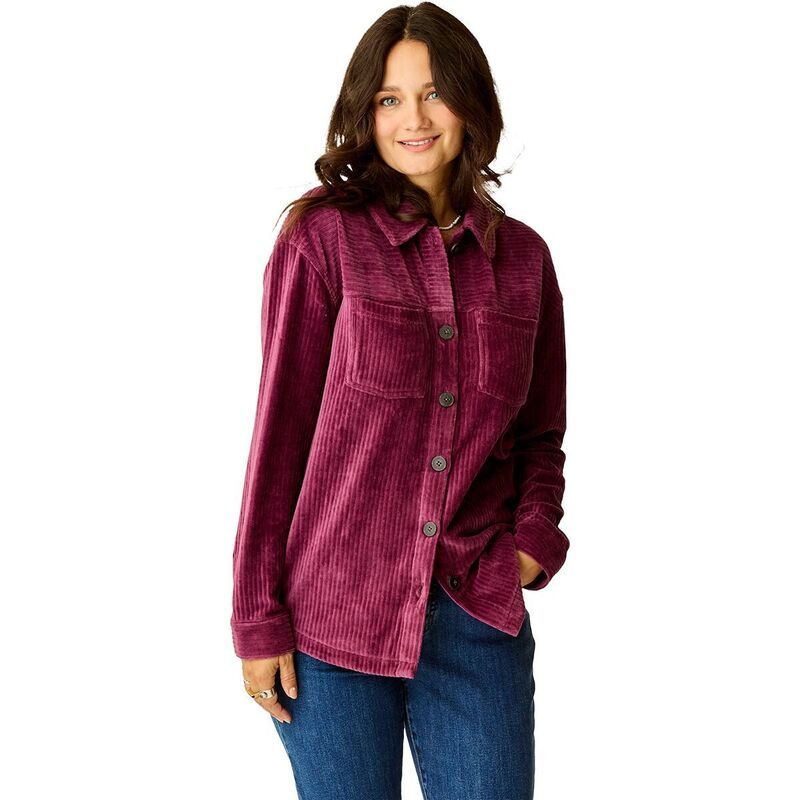 カーブデザイン レディース アウター ジャケット・ブルゾン Carve Designs Hudson Stretch Cord Shacket Womens Nirvana