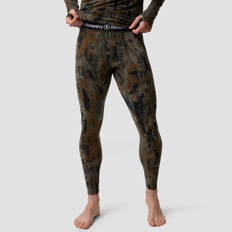 バックカントリー メンズ ボトムス カジュアルパンツ Backcountry Cedars RWS Merino LtWt Baselayer Bottom Mens Camo Pendula Print