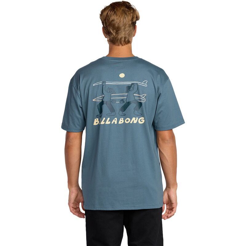 ビラボン メンズ トップス Tシャツ Billabong Split The Peak Regular TShirt Mens Steel Blue ブルー 6,275円