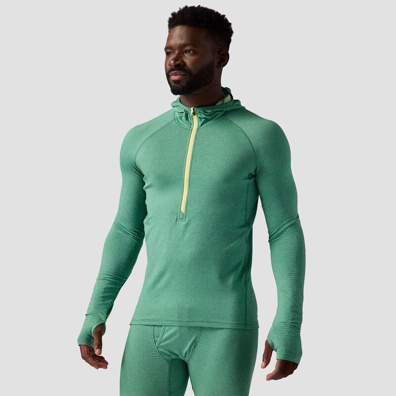 バックカントリー メンズ トップス Tシャツ スキューバ Backcountry Pines Microgrid UltraLt Baselayer 12Zip Scuba Top Mens Gearhead Green グリーン
