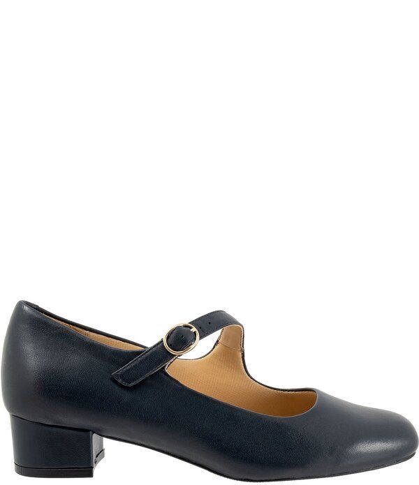 トロッターズ レディース シューズ パンプス アシンメトリー レザー Trotters Desna Leather Asymmetrical Mary Jane Pumps Navy ネイビー