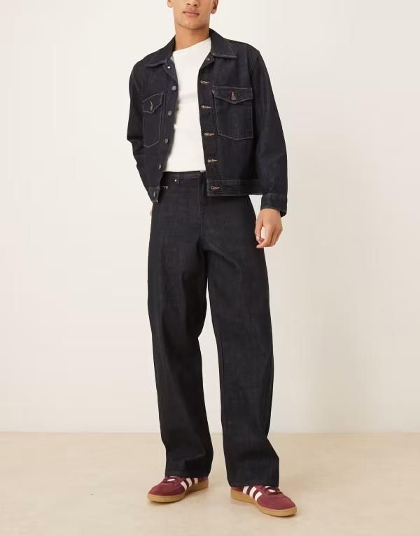 エイソス メンズ ボトムス デニムパンツ ジーンズ ASOS DESIGN premium selvage baggy jeans indigo INDIGO SELVAGE インディゴ